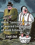 Concrete shoes, or concrete overshoes, is a method of murder or body disposal usually associated with criminals such as the Mafia. It involves weighing down the victim, who may be dead or alive, with concrete and throwing them into water in the hope the body will never be found. The term has become a euphemism for a threat of death by criminals. While a common trope in fiction, only one real-life case has ever been authenticated, but it was done once on an episode of ''The Sopranos''.